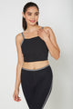 Women's Bias Stripe Crop Top Made in USA front view