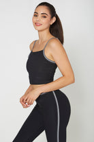 Women's Bias Stripe Crop Top Made in USA side view