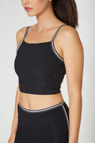 Women's Bias Stripe Crop Top Made in USA detail view 4