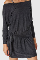 Women's Light Heather Wrap Dress Made in USA detail view 1