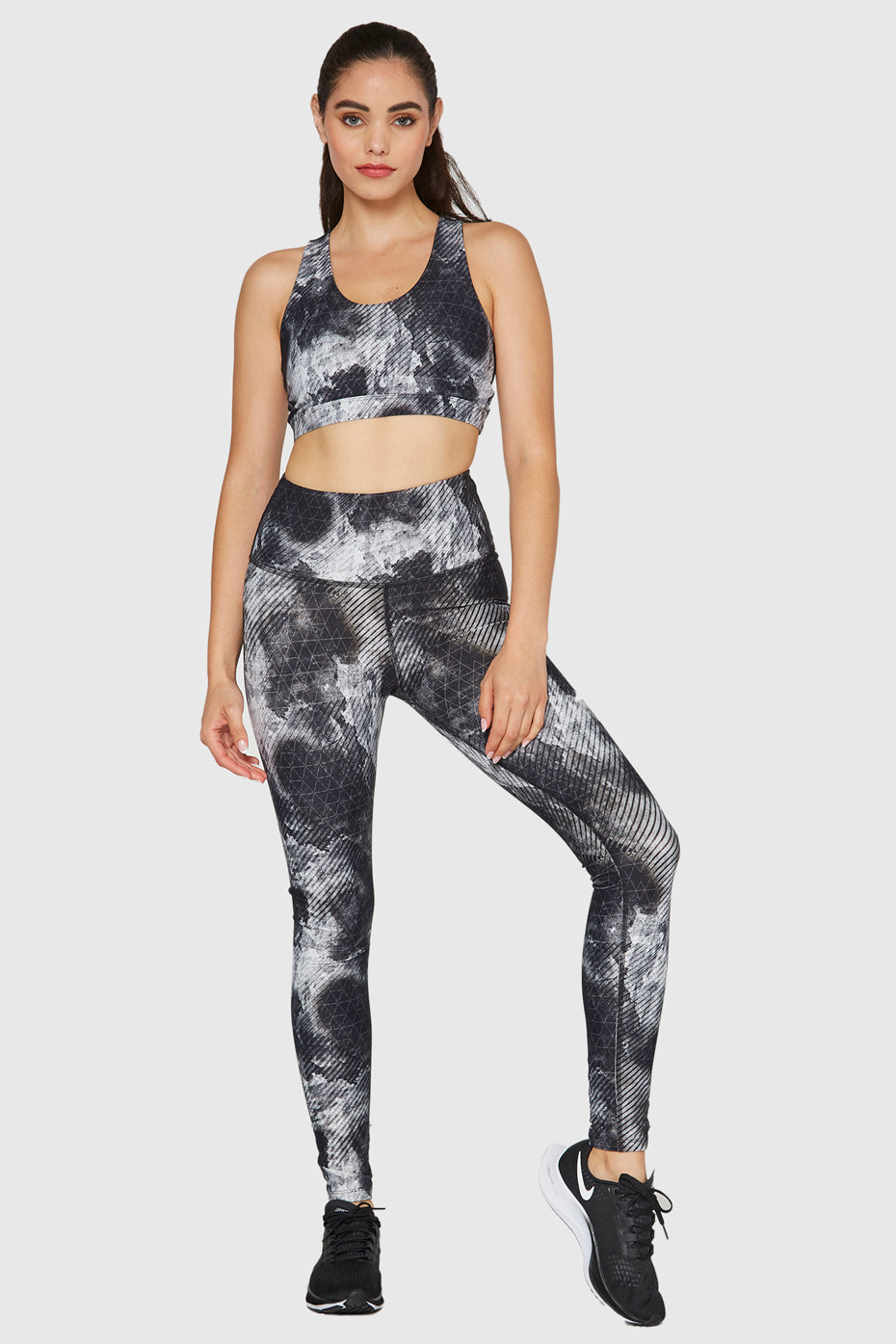 Women's Geo Ink Yoga 2-Piece Set Made in USA back view