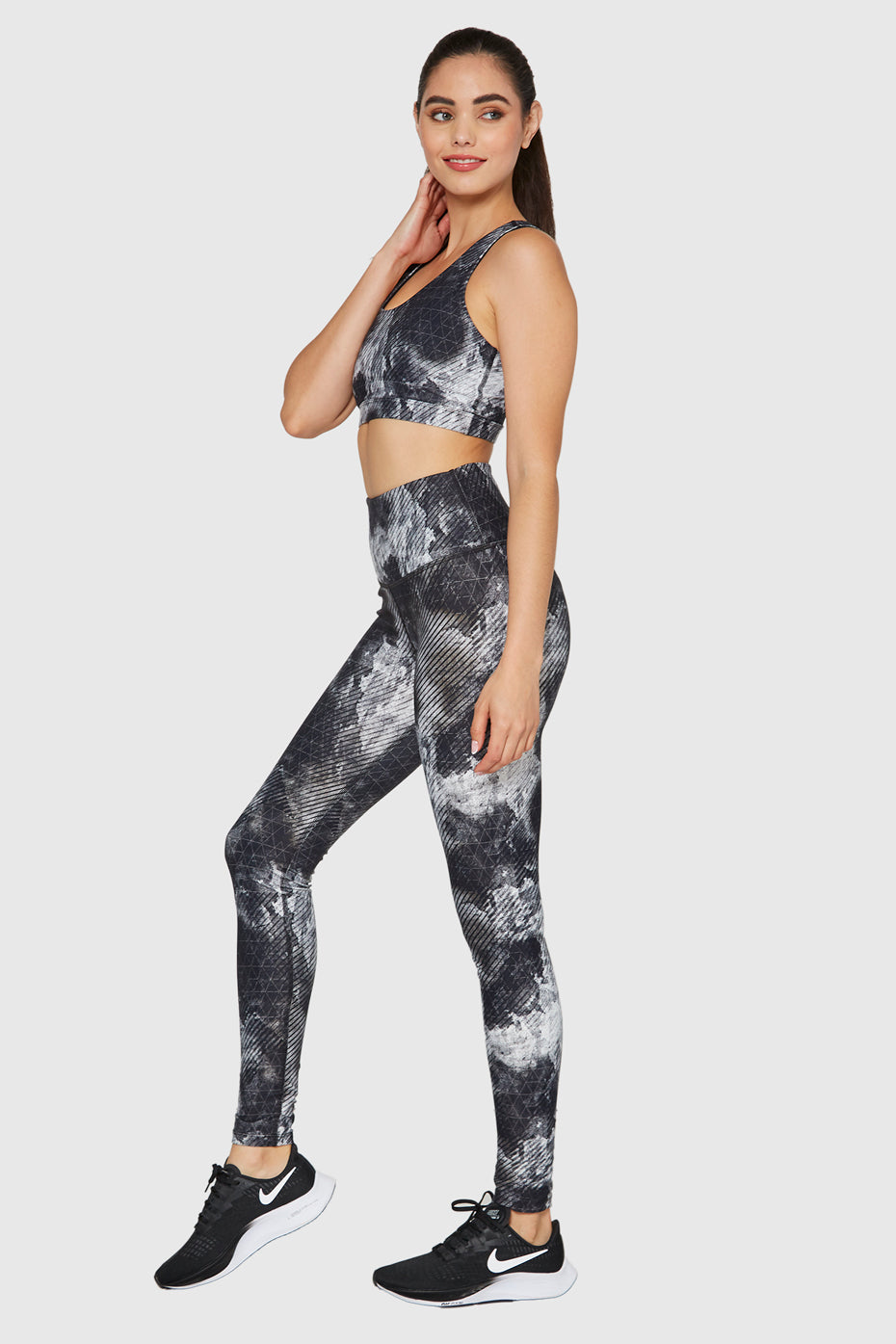 Women's Geo Ink Leggings Made in USA detail view 4