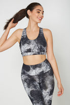 Women's Geo Ink Racer Bra Made in USA detail view 2