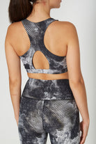 Women's Geo Ink Racer Bra Made in USA side view