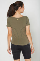 Women's Essential Stretch Tee Made in USA detail view 6