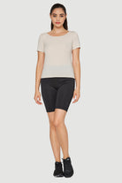 Women's Essential Stretch Tee Made in USA detail view 16