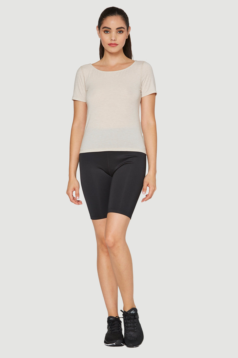 Women's Essential Stretch Tee Made in USA detail view 16