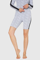 Women's Side Stripe Biker Short Made in USA detail view 2